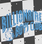 Billionaire Boys Club - Logo-Print Checkerboard Metallic Leather Zip-Around Wallet - Silver