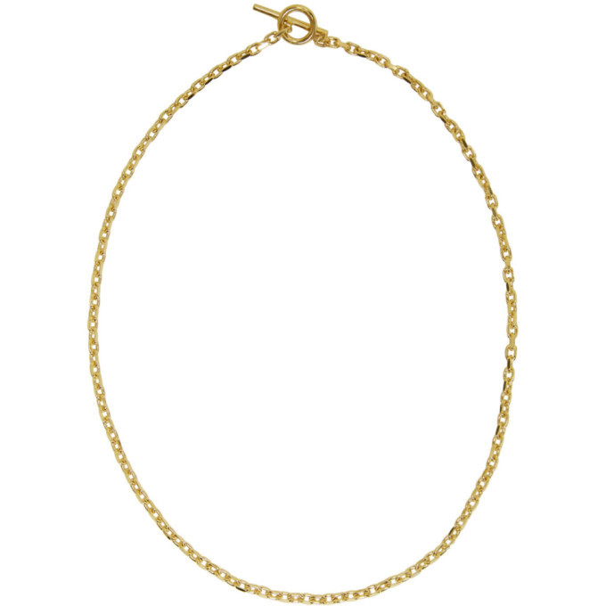 All Blues Gold Polished Anchor Necklace All Blues