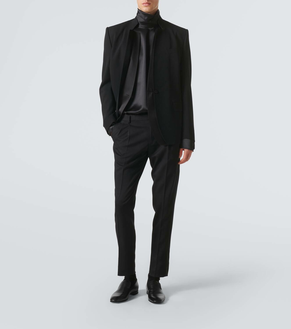 Dolce&Gabbana Wool-blend gabardine tuxedo pants