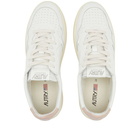 Autry Men's 01 Low Leather Sneakers in White/Pink