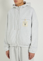Jacquemus Le Hoodie Torneo Logo Hooded Cotton Sweatshirt Grey