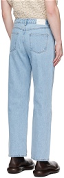 AMOMENTO Blue Straight Fit Jeans
