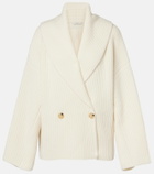 Vince Ribbed-knit wool-blend jacket