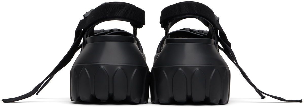 【Rick Owens】ブラック Hollywood Mega Tractor サンダル Rick Owens Black Hollywood Mega Tractor Heeled Sandals Rick
