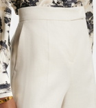 Max Mara Kaki linen wide-leg Bermuda shorts