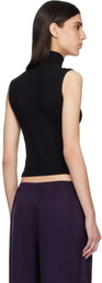 LESET Black Lauren Sleeveless Turtleneck