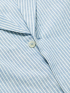 Paul Smith - Striped Linen and Cotton-Blend Poplin Pyjama Set - Blue
