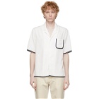 Daniel W. Fletcher White Contrast Binding Pyjama Short Sleeve Shirt