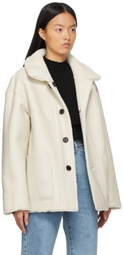 DRAE Off-White Sherpa Buttoned Jacket