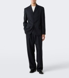 The Row Reda chalk stripe wool suit jacket