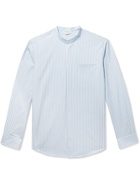 GABRIELA HEARST - Oliver Grandad-Collar Striped Linen Shirt - Blue - EU 41