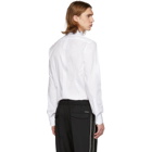 Dolce and Gabbana White All Over Logo Patch Gold Fit Shirt