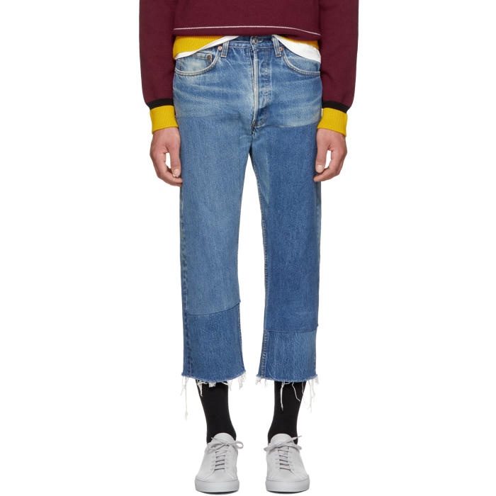 Photo: B Sides Indigo Large Two Patch Jeans