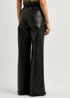 Nanushka Harlee Belted Faux Leather Trousers Black