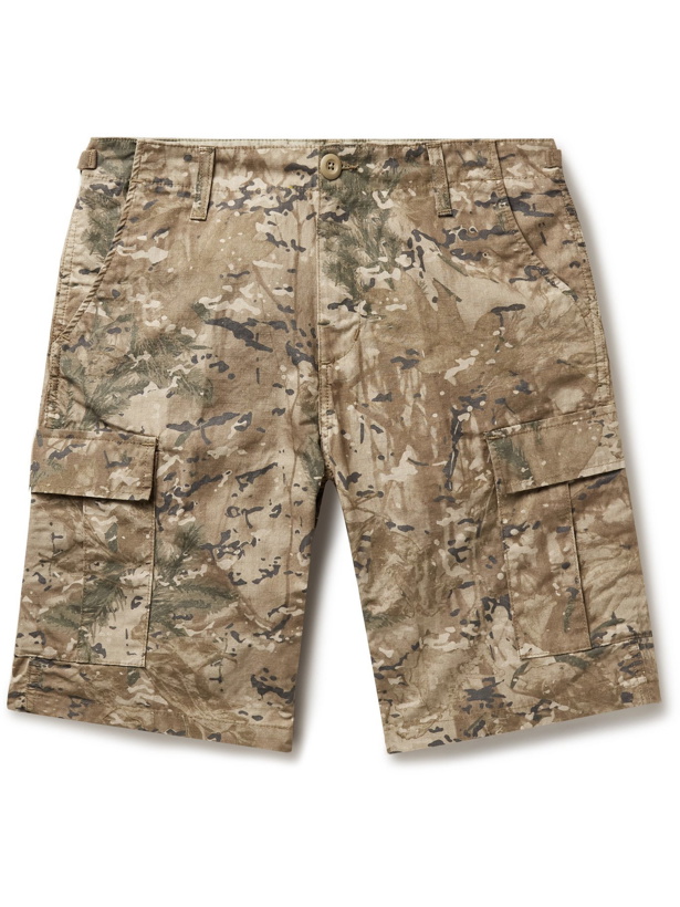 Photo: CARHARTT WIP - Aviation Camouflage-Print Cotton-Ripstop Cargo Shorts - Neutrals
