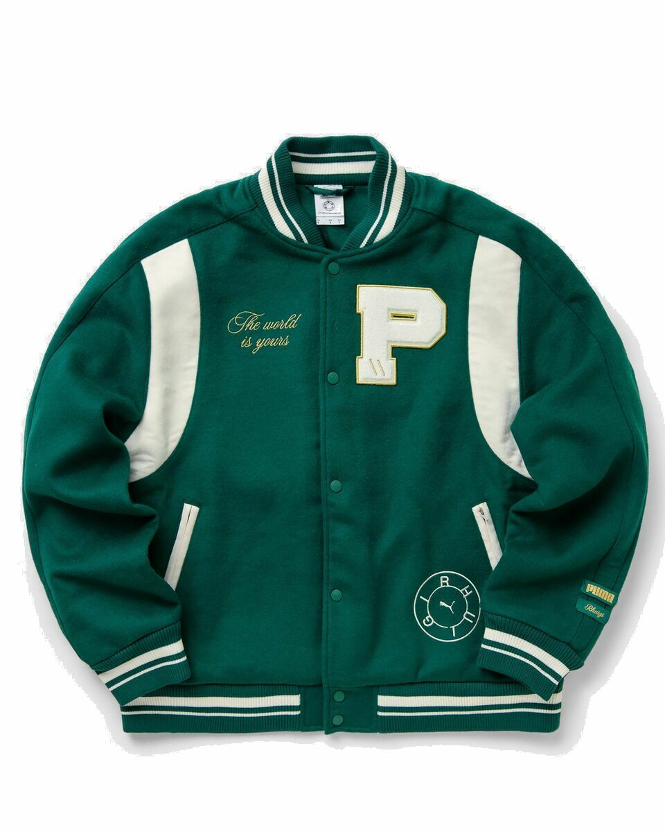 Photo: Puma Puma X Rhuigi Varsity Jacket Green - Mens - College Jackets