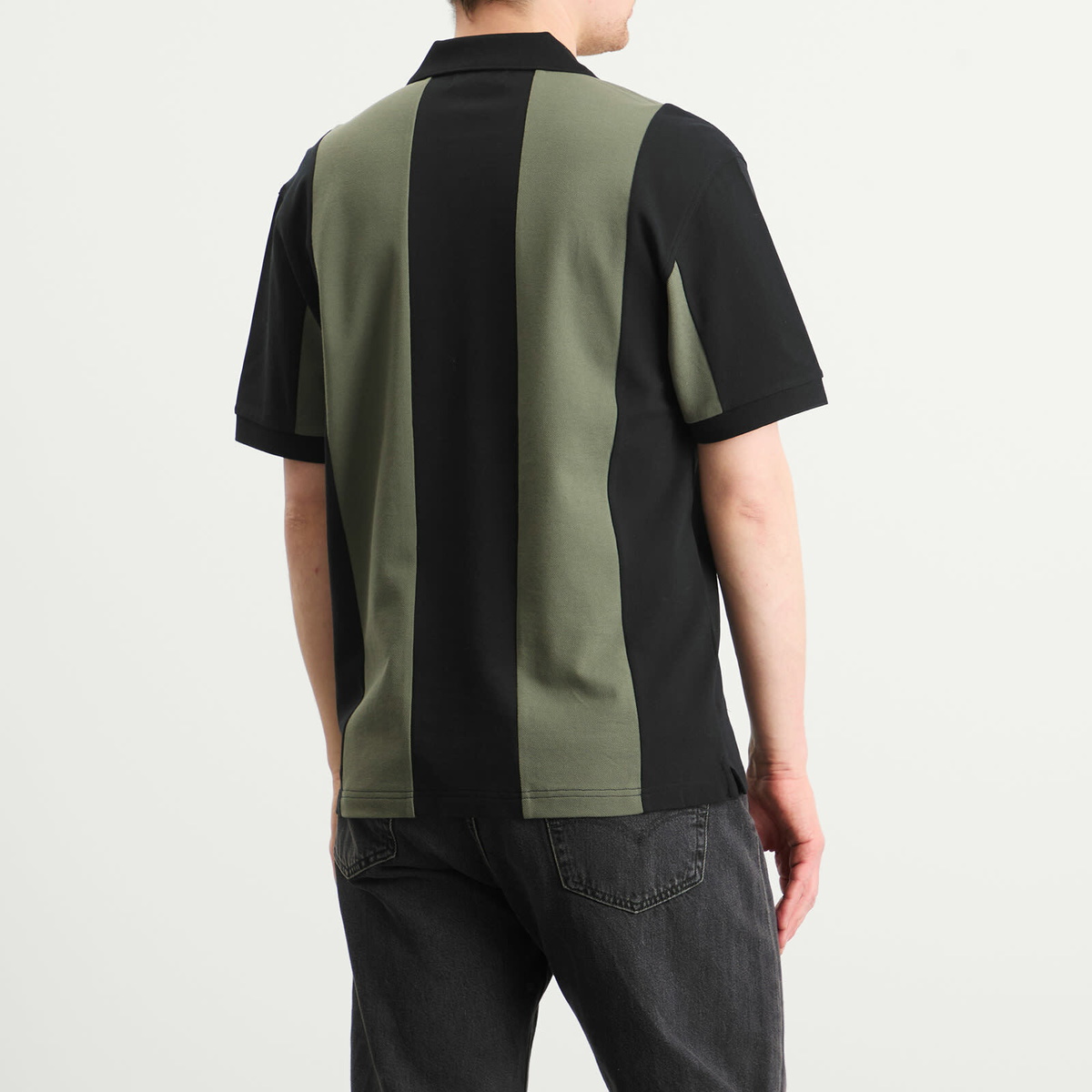 Fred Perry Men's Meyba Cut And Sew Polo Shirt in Black