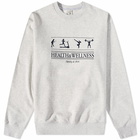 Sporty & Rich Men's Health & Wellness Crew Sweat in Heather Grey/Navy