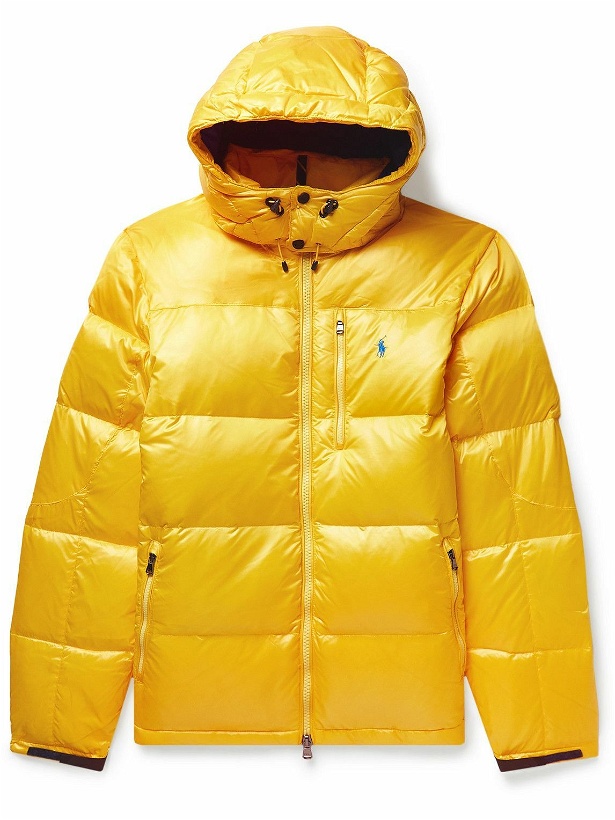 Photo: Polo Ralph Lauren - Logo-Embroidered Quilted Shell Hooded Down Jacket - Yellow