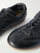 LEMAIRE - Suede-Trimmed Leather Sneakers - Black