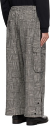Jan-Jan Van Essche Black & White O-Project Block Stripe Cloth Easy Cargo Pants