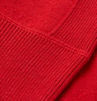 Aspesi - Slim-Fit Loopback Cotton, Cashmere and Wool-Blend Sweater - Men - Red