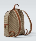 Gucci GG Canvas leather-trimmed backpack
