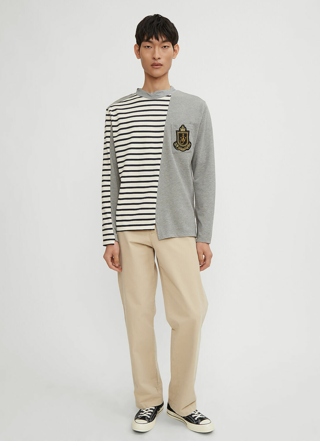 JW Anderson Panelled Breton Long Sleeve T-Shirt