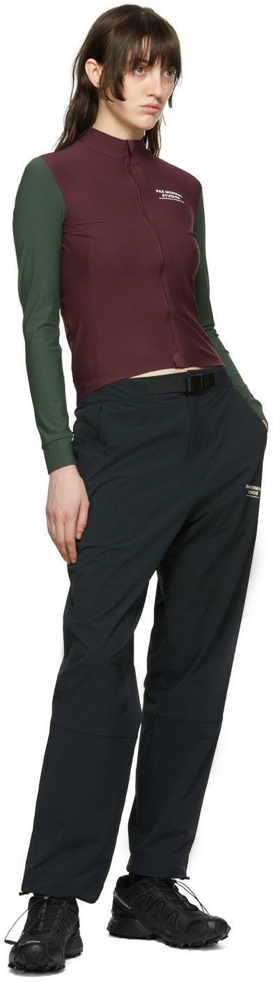 Pas Normal Studios Burgundy Nylon Sport Top