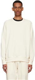 Bather Off-White Organic Cotton Sweatshirt