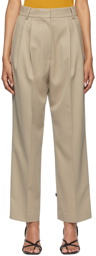 DRAE Beige Wool Canvas Boy Trousers