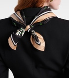 Dolce&Gabbana Floral silk twill scarf