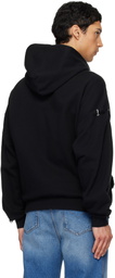 We11done Black Rose & Piercing Zip-Up Hoodie