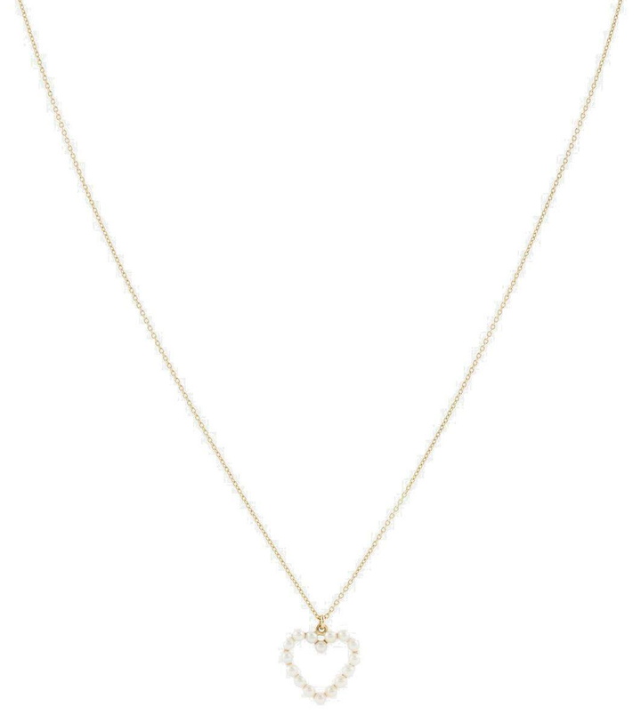 Photo: Sophie Bille Brahe Pearl Heart 14kt gold pendant necklace with pearls