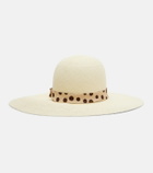 Valentino Polka-dot straw boater hat