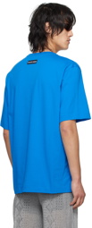 Marine Serre Blue Embroidered T-Shirt