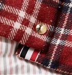 Thom Browne - Checked Donegal Wool Down Gilet - Red