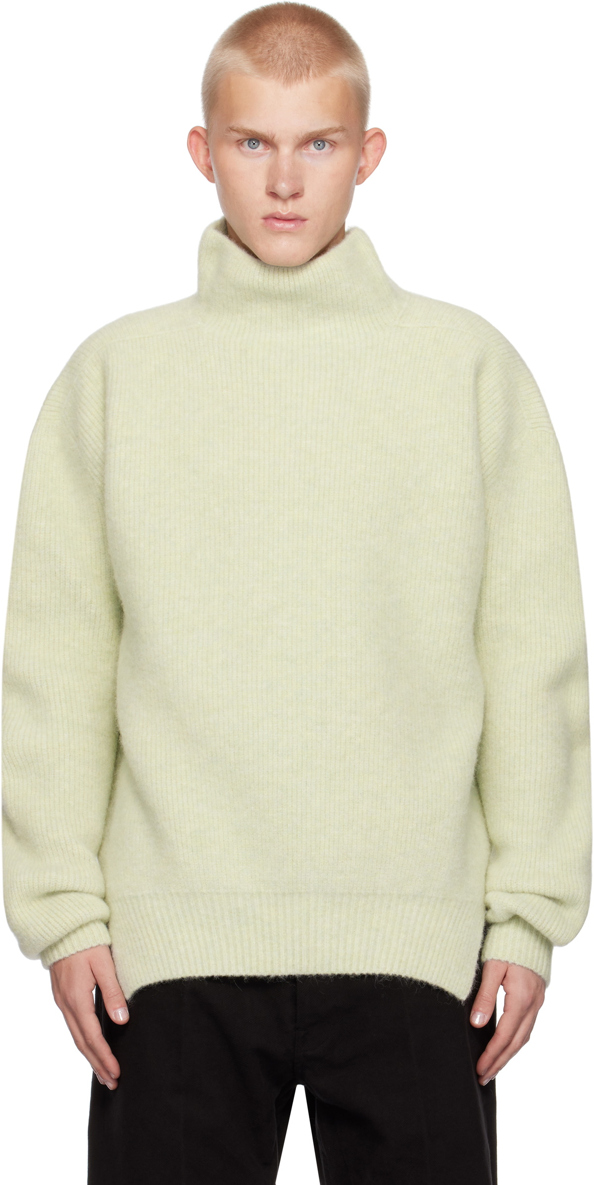 Rick Owens ニット Rick Owens - Oversized Open-Knit Virgin Wool-Blend Sweater