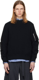sacai Black Sponge Sweat Pullover Sweatshirt