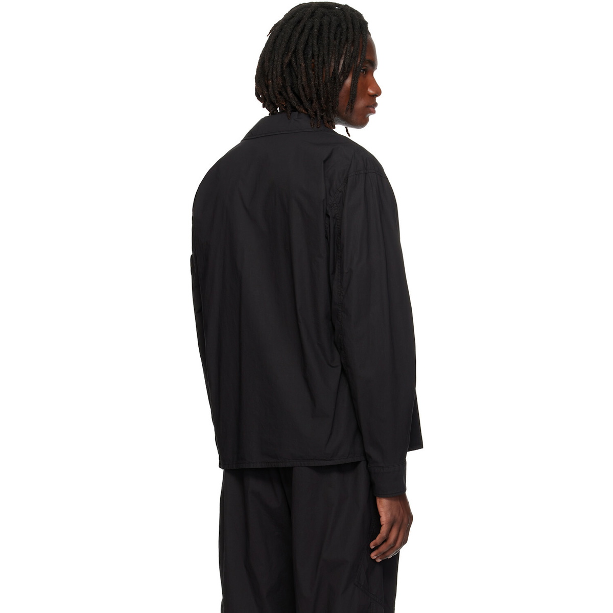 Stone Island Black 1200005 Stretch Cotton Tela 'PARACADUTE' Shirt
