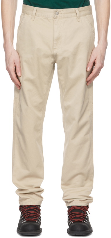 Photo: Carhartt Work In Progress Beige Cotton Trousers