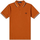 Fred Perry Authentic Men's Twin Tipped Polo Shirt in Nut Flake