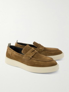 Officine Creative - Frame Suede Penny Loafers - Brown