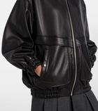 Nour Hammour Beck leather bomber jacket