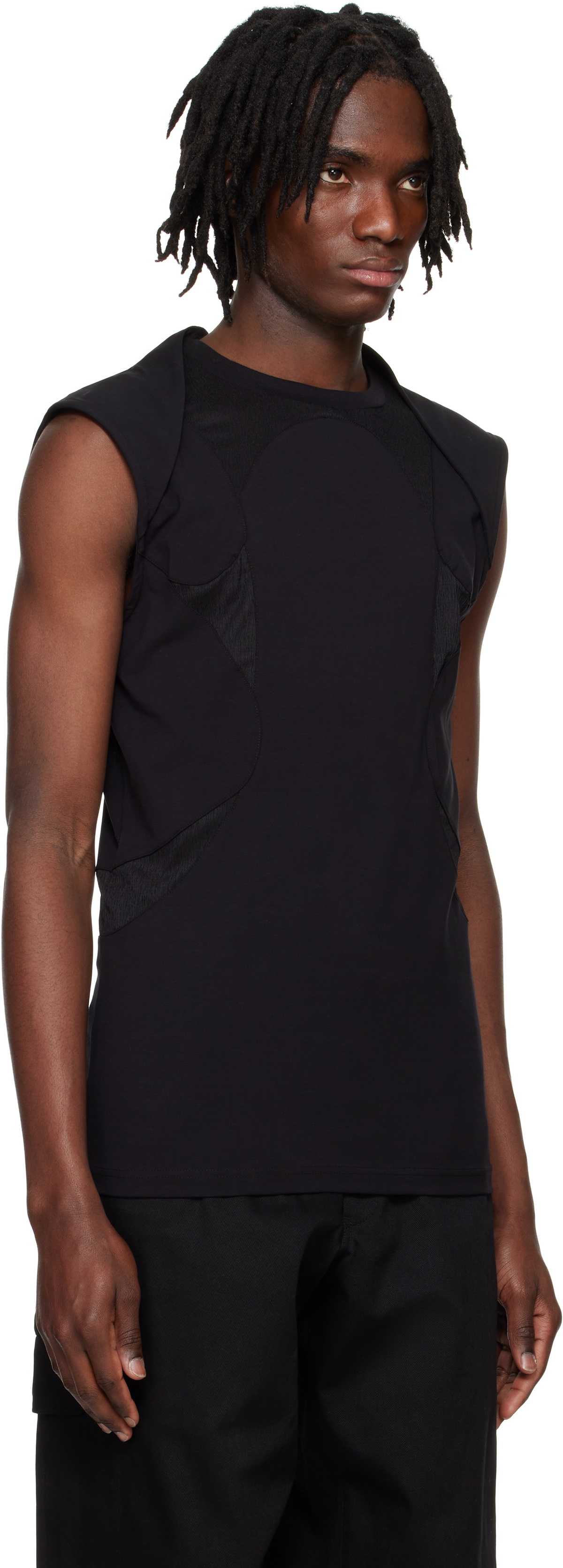 HELIOT EMIL Black Evolute Tank Top Heliot Emil