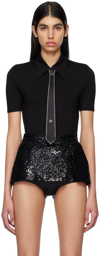 Photo: Pushbutton Black Tie Shirt