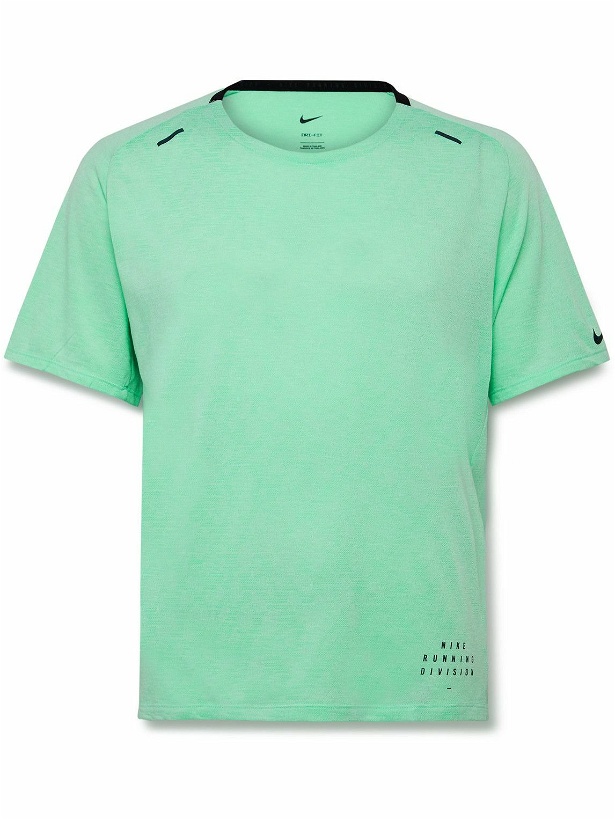 Photo: Nike Running - Run Division Pinnacle Slim-Fit Dri-FIT ADV T-Shirt - Green
