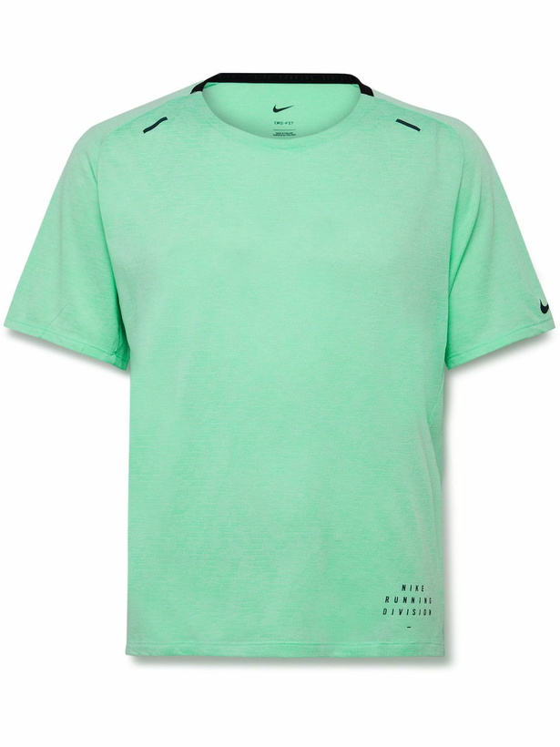 Photo: Nike Running - Run Division Pinnacle Slim-Fit Dri-FIT ADV T-Shirt - Green