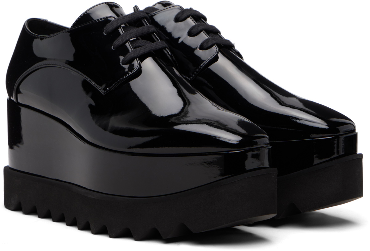 Stella McCartney Black Limited Edition Elyse Monochrome Platform Derbys