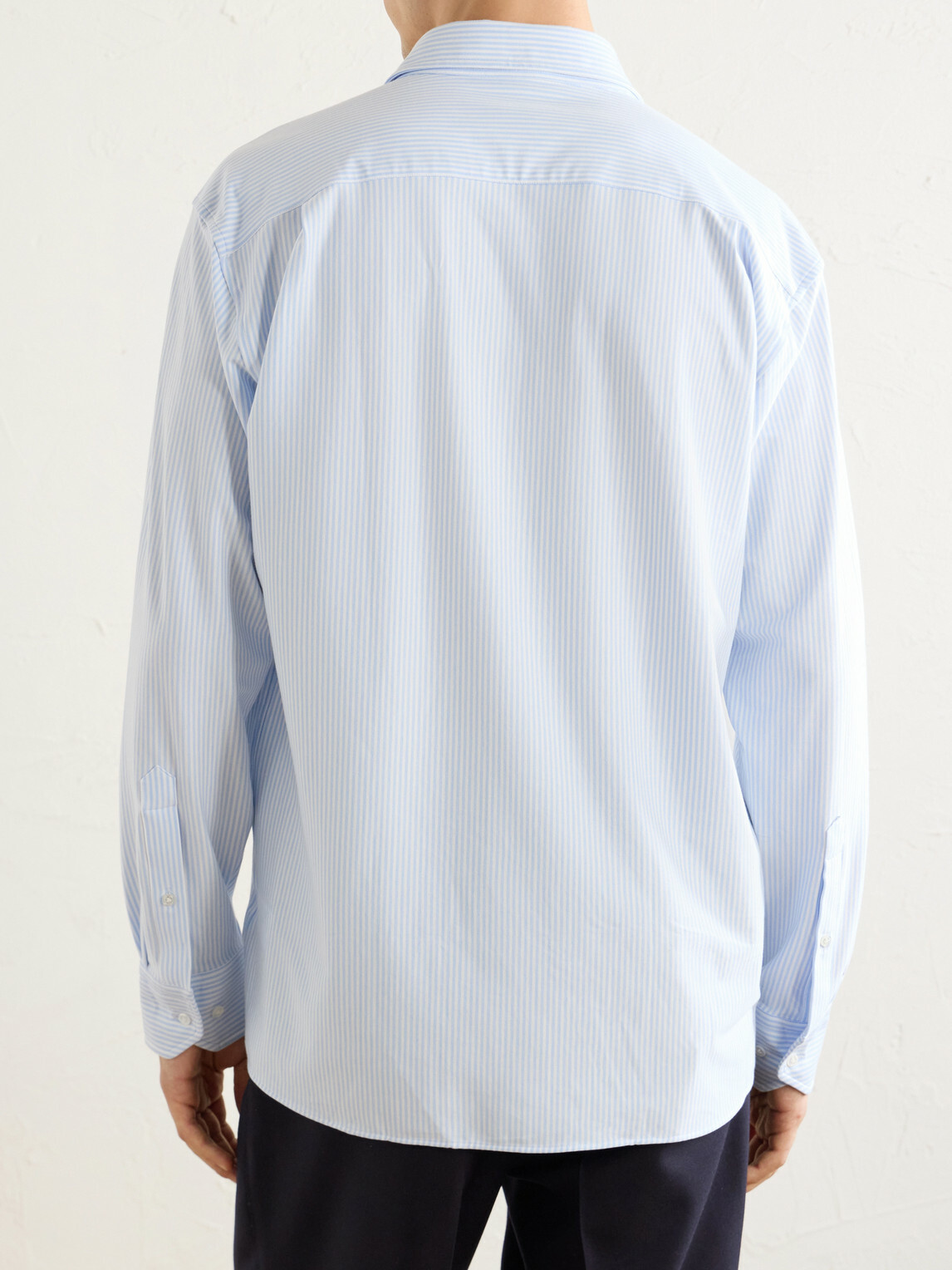 Peter Millar - Excursionist Flex Slim-Fit Striped Cotton-Blend Shirt - Blue
